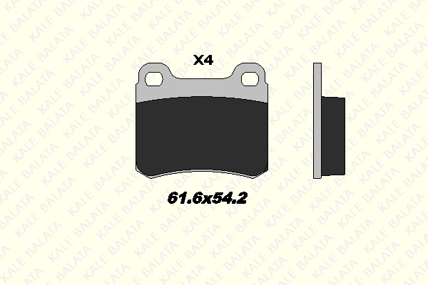 Sada brzdových platničiek kotúčovej brzdy Kale Balata Otomotiv Sanayi Ve Tic. A.S.